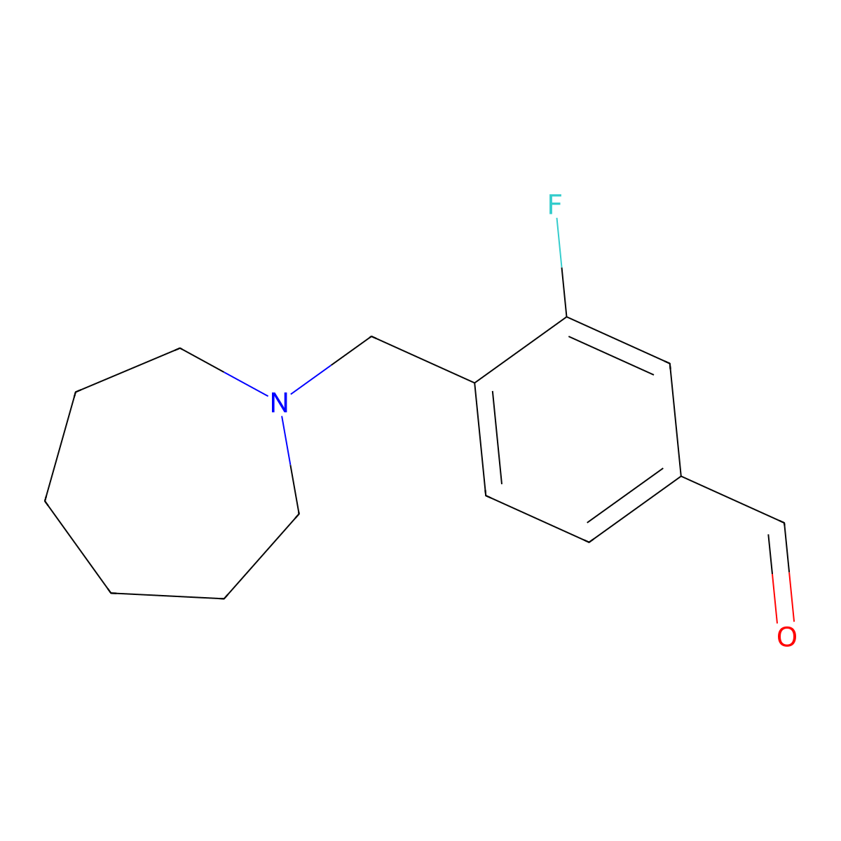 4-(Azepan-1-ylmethyl)-3-fluorobenzaldehyde molecular structure, CAS 1443355-38-1