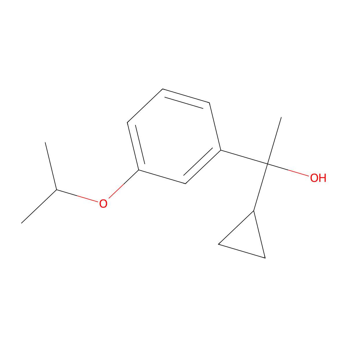 1-Cyclopropyl-1-(3-isopropoxyphenyl)ethanol molecular structure, CAS 1443355-43-8