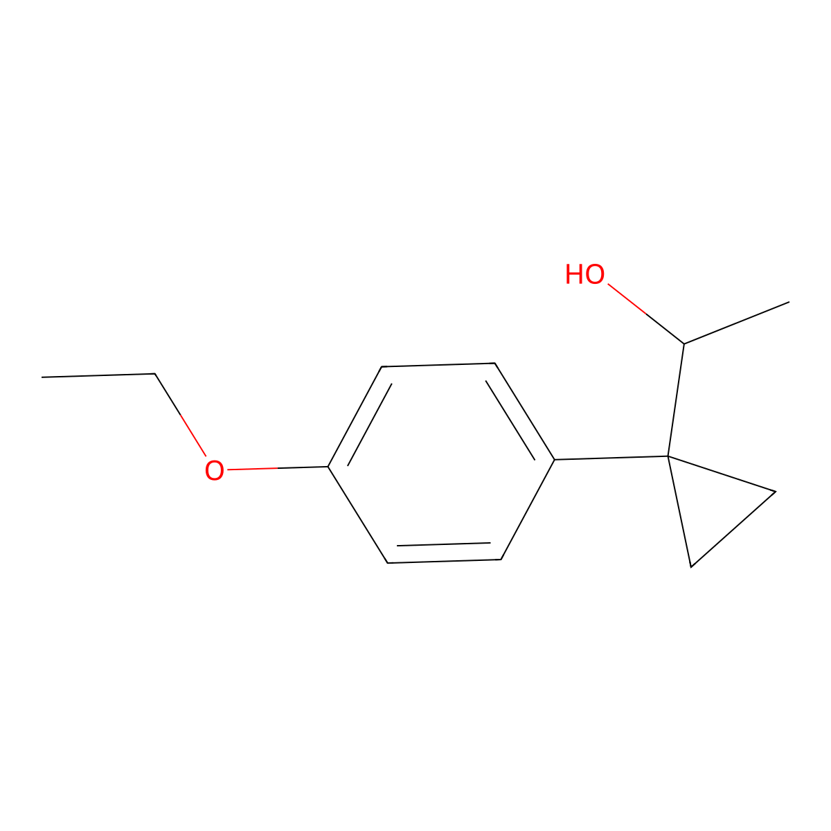 1-[1-(4-Ethoxyphenyl)cyclopropyl]ethan-1-ol molecular structure, CAS 1443355-49-4