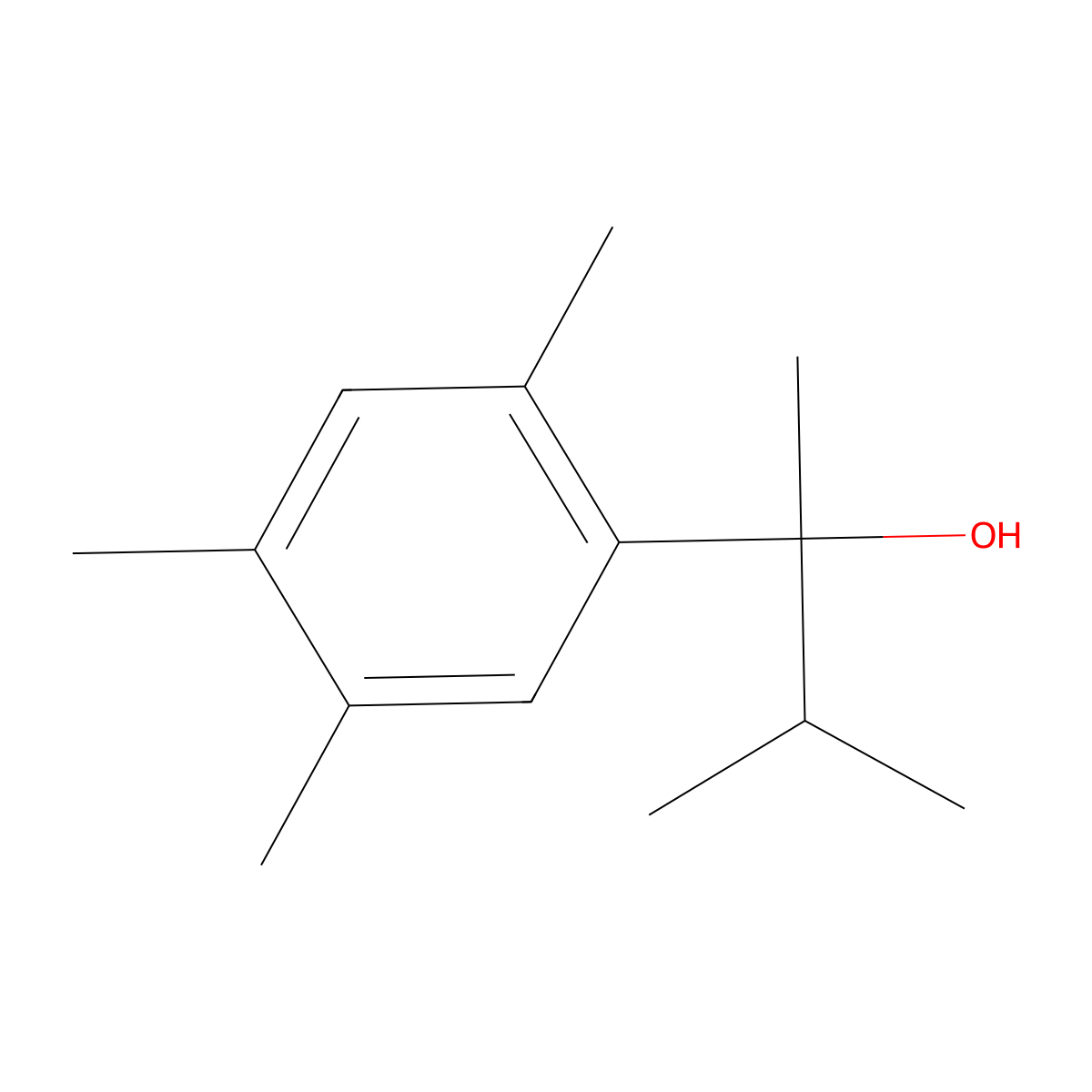 2-(2,4,5-Trimethylphenyl)-3-methyl-butan-2-ol molecular structure, CAS 1443355-51-8