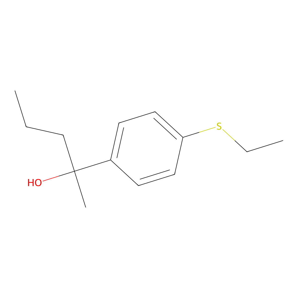 2-[4-(Ethylthio)phenyl]-2-pentanol molecular structure, CAS 1443355-52-9