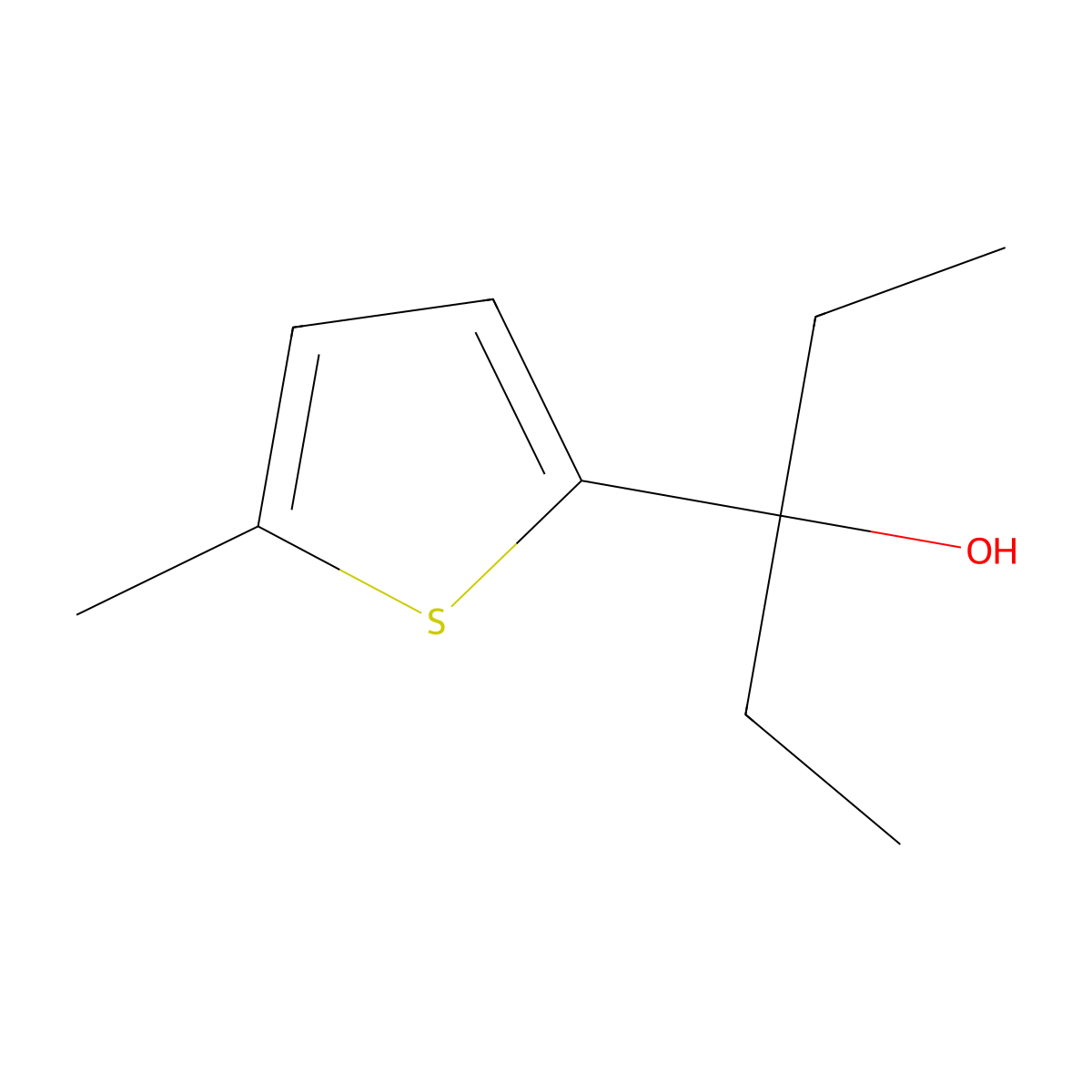 3-(5-Methyl-2-thienyl)-3-pentanol molecular structure, CAS 1443355-54-1