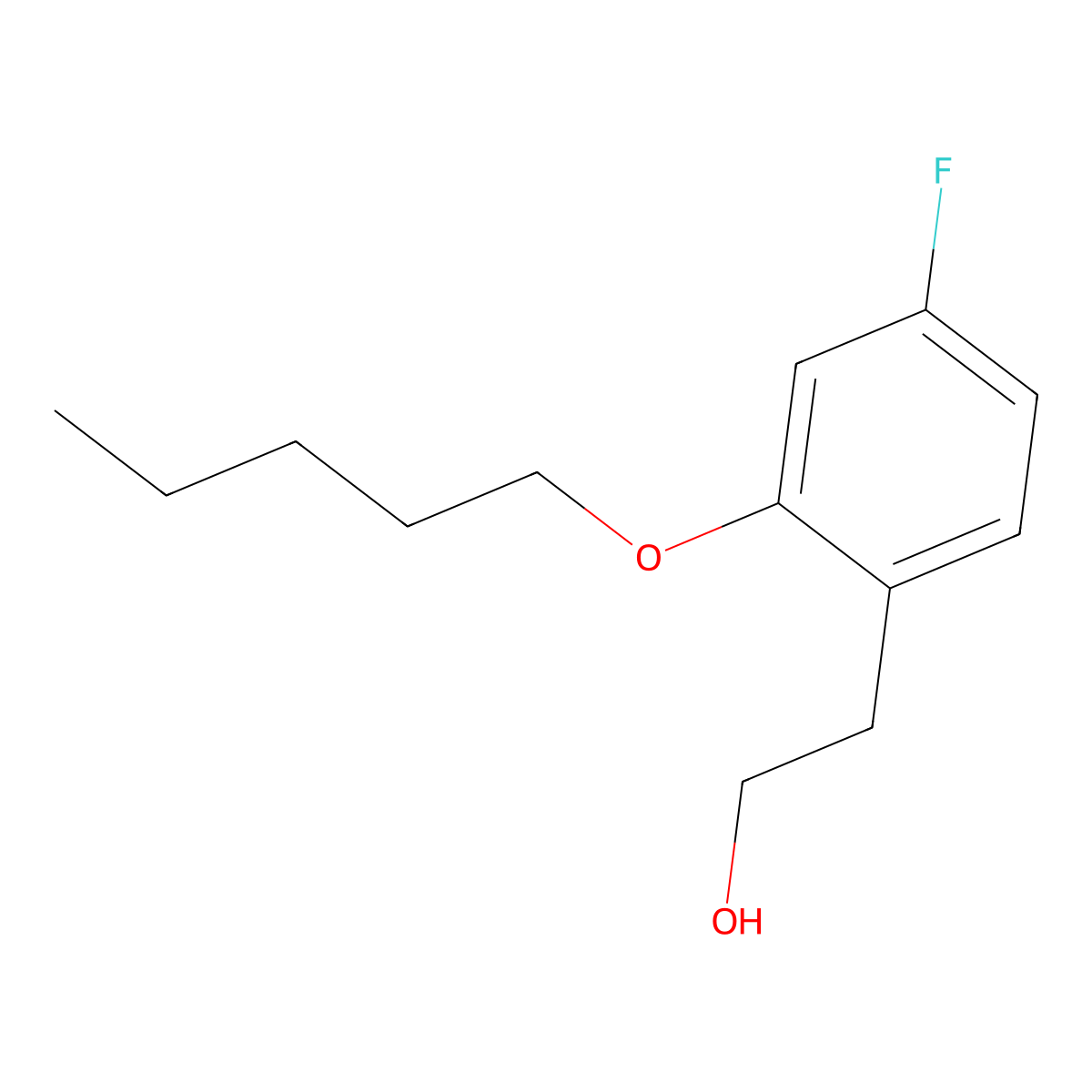 4-Fluoro-2-n-pentoxyphenethyl alcohol molecular structure, CAS 1443355-57-4