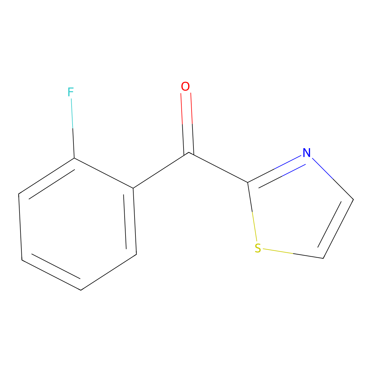 2-(2-Fluorobenzoyl)thiazole molecular structure, CAS 1443355-69-8