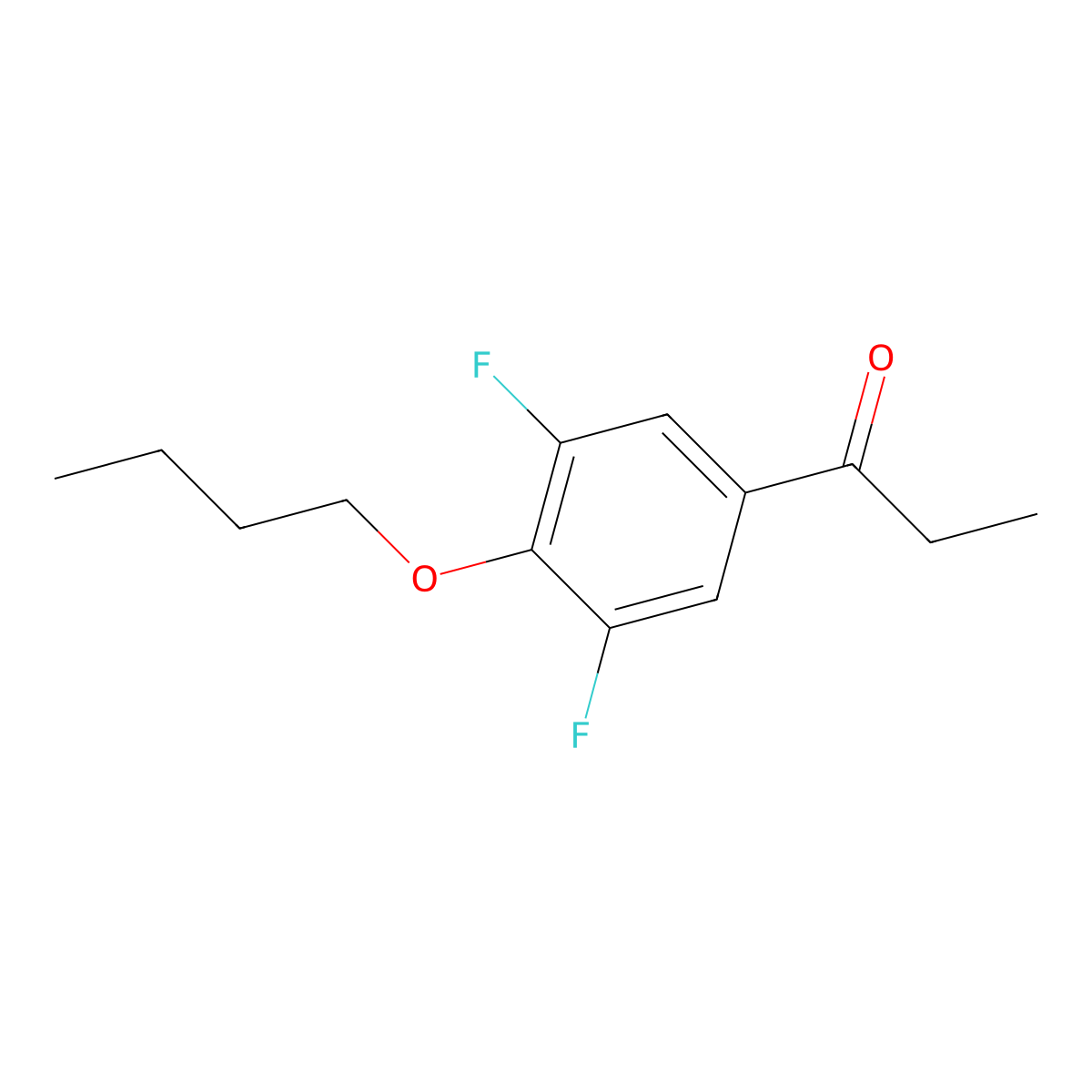 1-(4-Butoxy-3,5-difluorophenyl)propan-1-one molecular structure, CAS 1443355-70-1