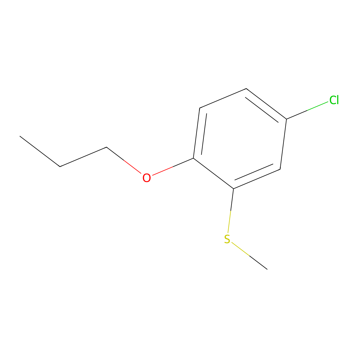 (5-Chloro-2-propoxyphenyl)(methyl)sulfane molecular structure, CAS 1443355-73-4