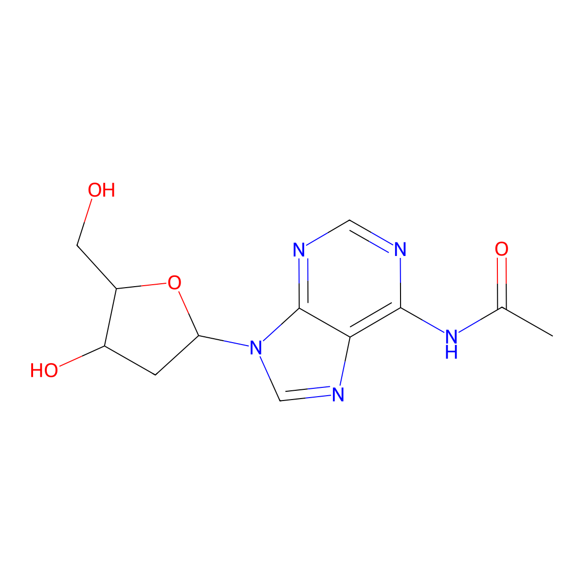 N6-Acetyl-2'-deoxyadenosine molecular structure, CAS 1443367-96-1