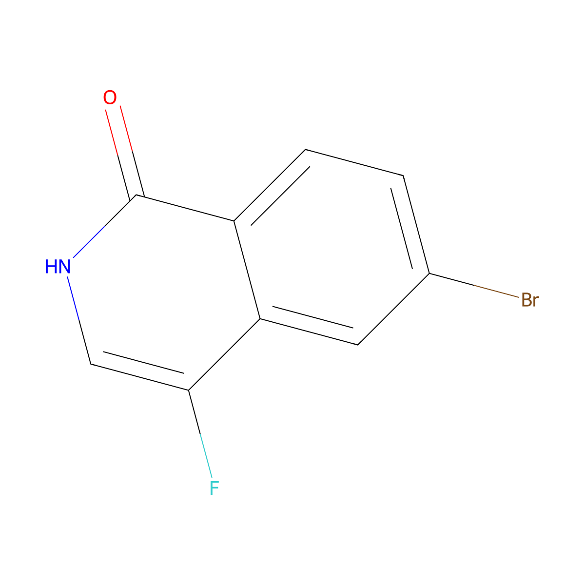 6-bromo-4-fluoro-2H-isoquinolin-1-one molecular structure, CAS 1443377-43-2