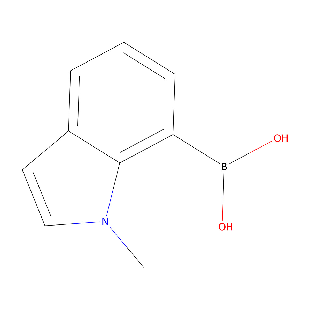 (1-methyl-1H-indol-7-yl)boronic acid molecular structure, CAS 1443380-07-1