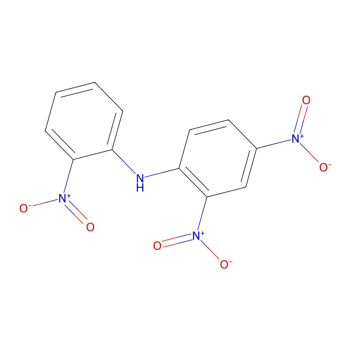 2,4-Dinitro-N-(2-nitrophenyl)aniline molecular structure, CAS 14434-10-7