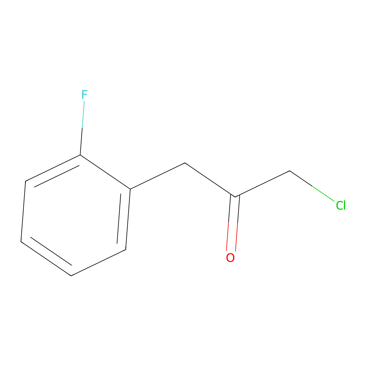 1-Chloro-3-(2-fluorophenyl)propan-2-one molecular structure, CAS 144340-73-8