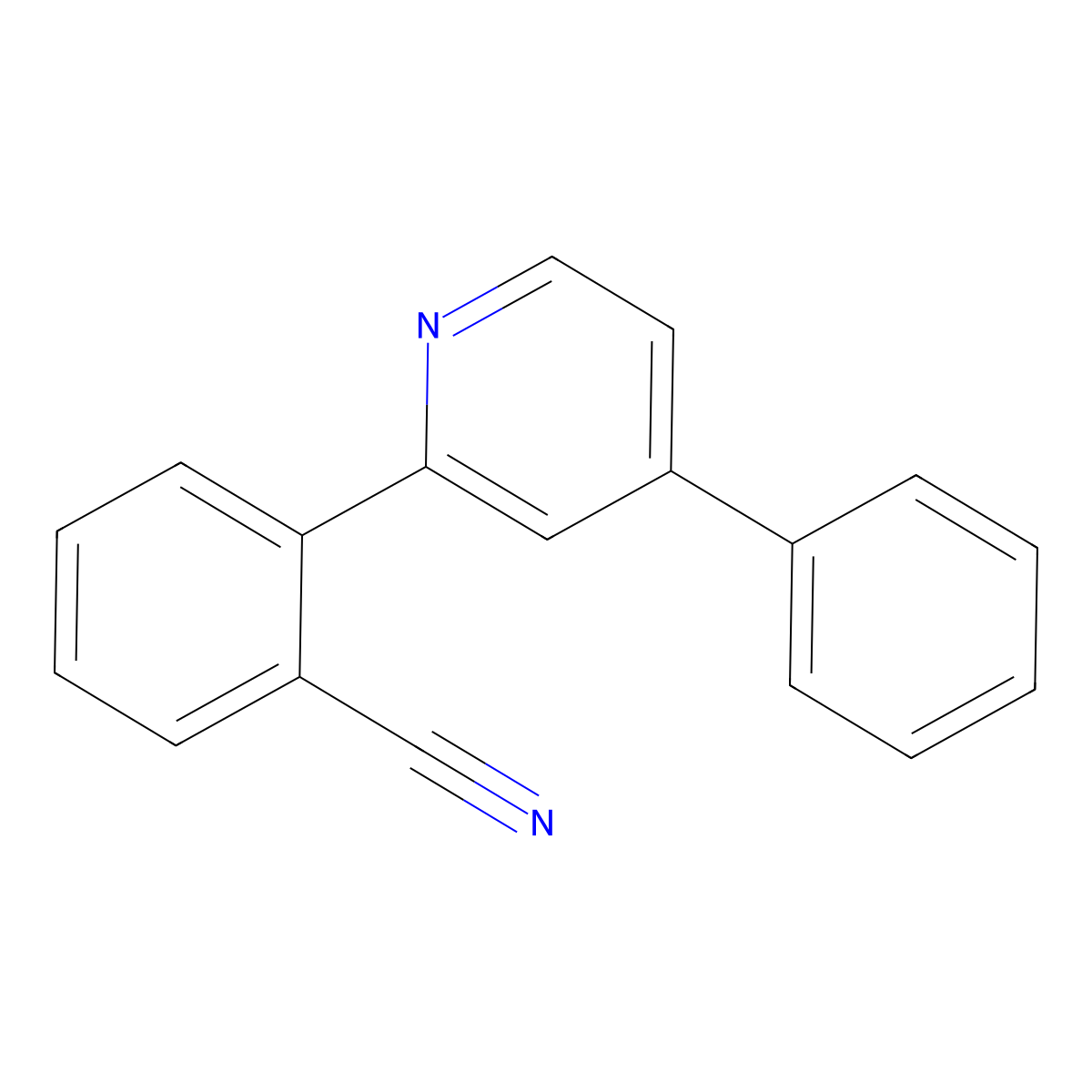 2-(4-Phenylpyridin-2-yl)benzonitrile molecular structure, CAS 1443422-64-7