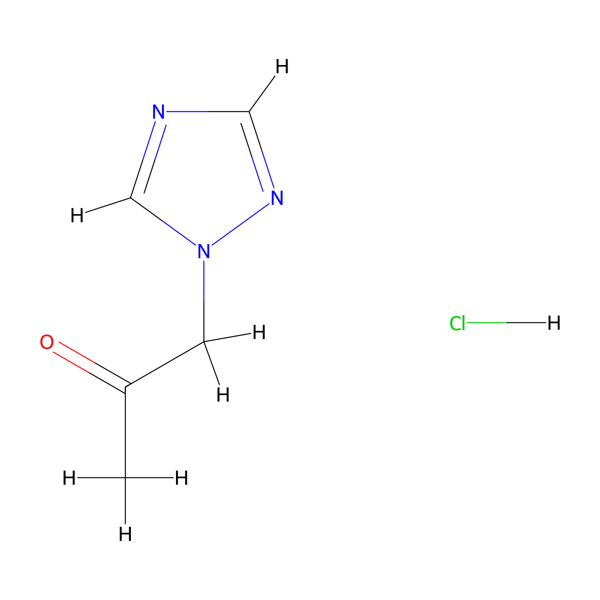 1-(1H-1,2,4-Triazol-1-yl)acetone hydrochloride molecular structure, CAS 1443423-45-7