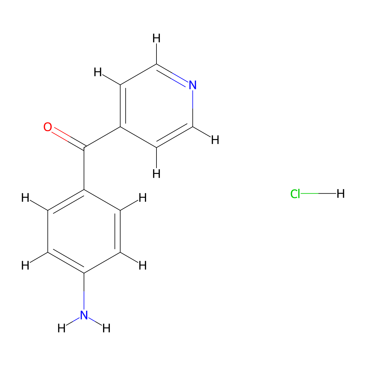 (4-Aminophenyl)(pyridin-4-yl)methanonehydrochloride molecular structure, CAS 1443424-10-9
