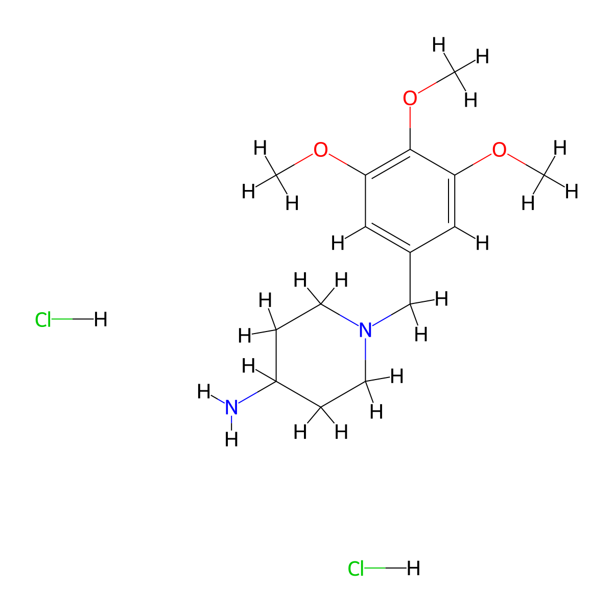 1-(3,4,5-Trimethoxybenzyl)piperidin-4-amine dihydrochloride molecular structure, CAS 1443424-30-3