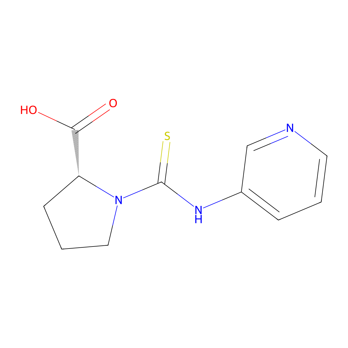 (R)-1-(3-Pyridylthiocarbamoyl)pyrrolidine-2-carboxylic Acid molecular structure, CAS 1443438-29-6