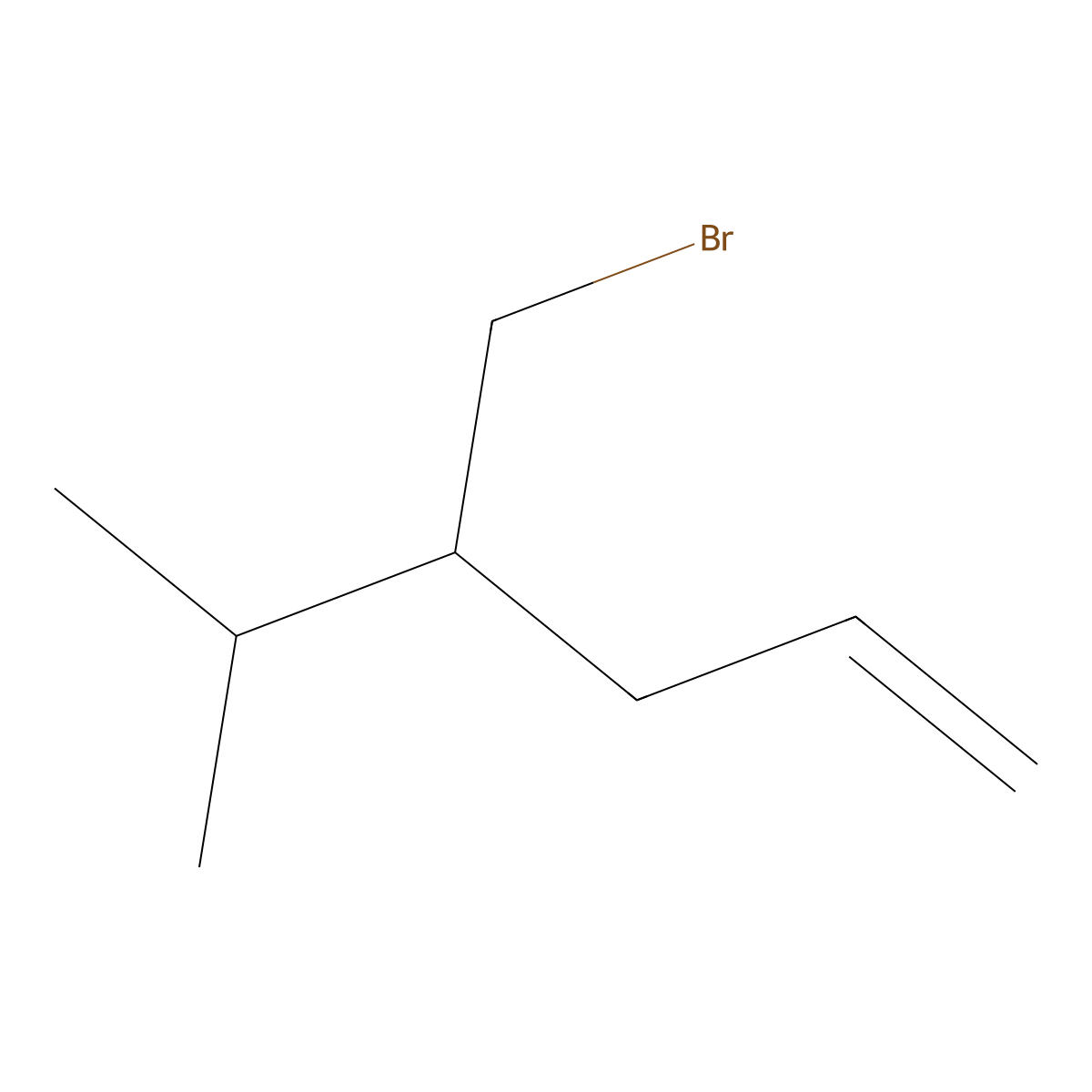 4-(Bromomethyl)-5-methylhex-1-ene molecular structure, CAS 1443458-71-6