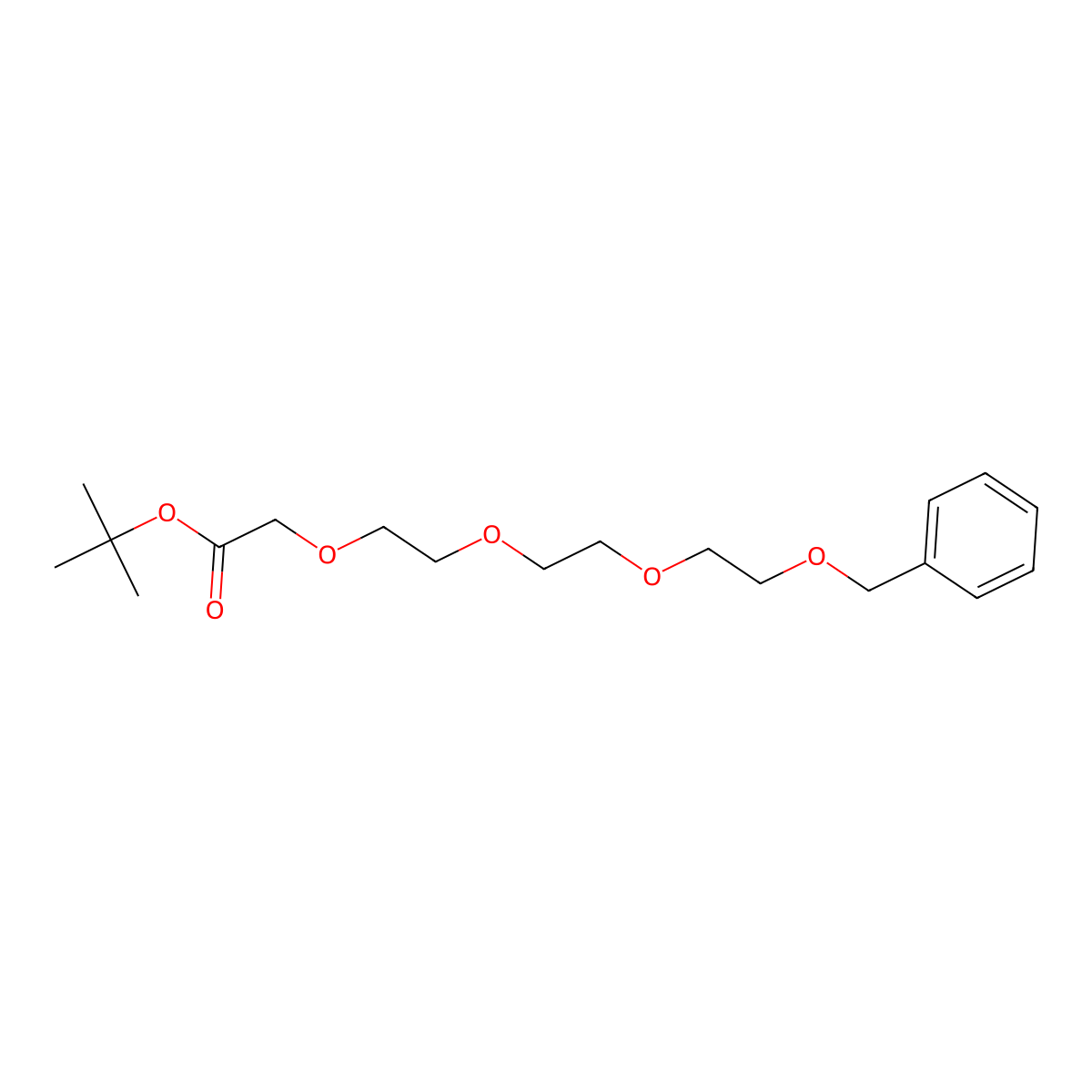 Benzyl-PEG4-CH2CO2tBu molecular structure, CAS 1443467-88-6