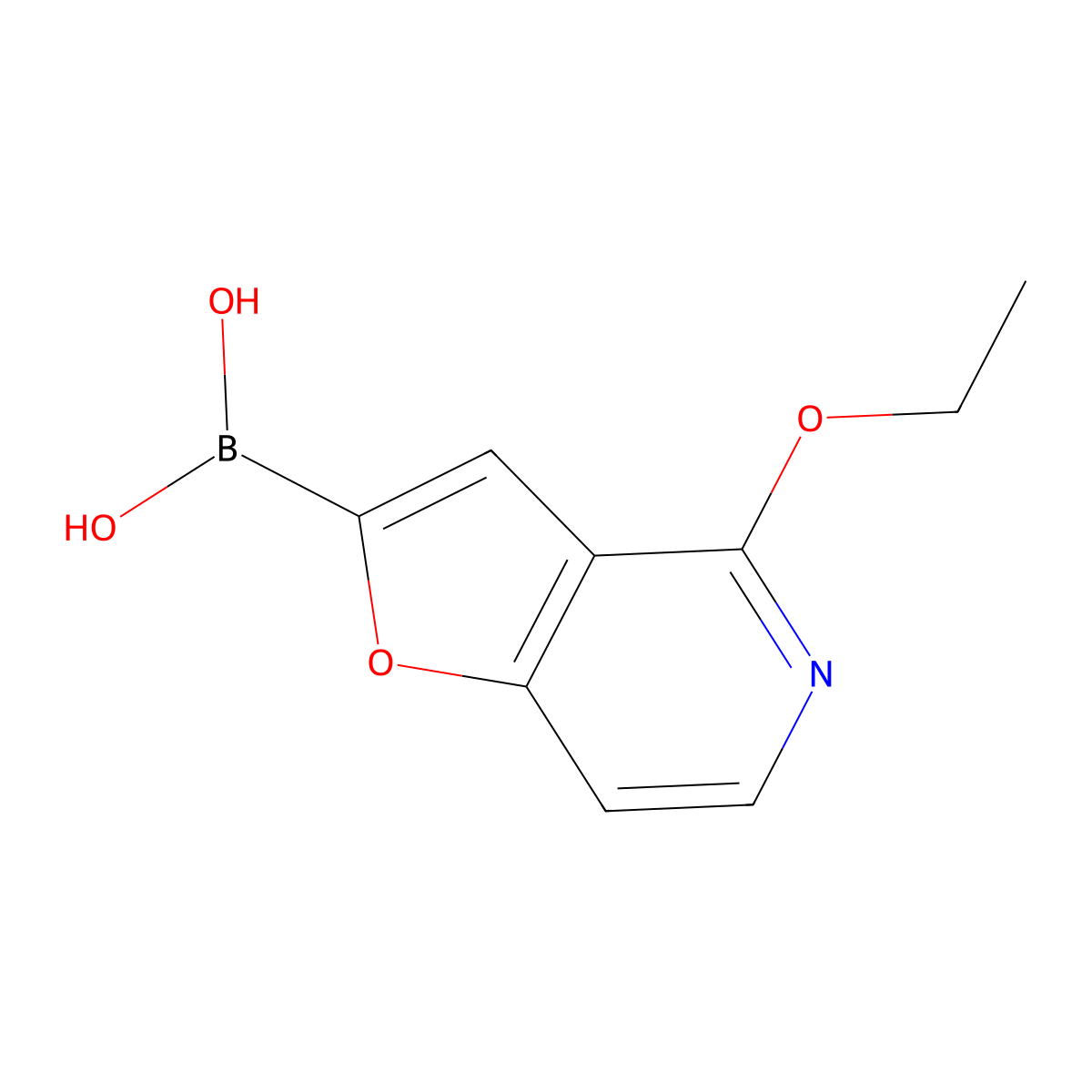 {4-Ethoxyfuro[3,2-c]pyridin-2-yl}boronic acid molecular structure, CAS 1443500-13-7