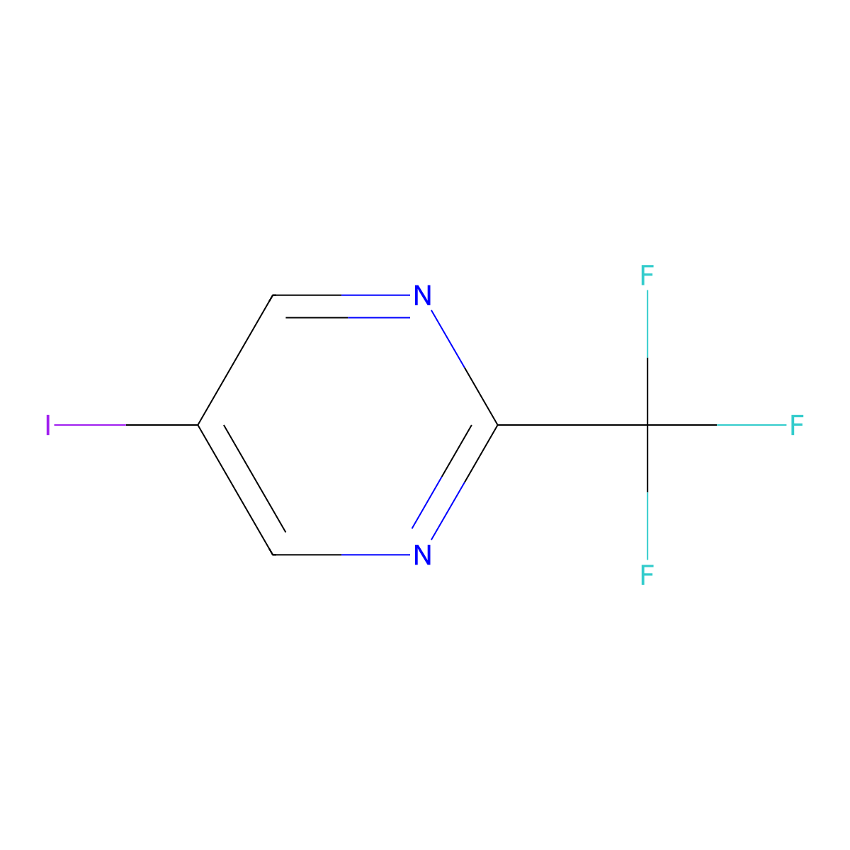 5-Iodo-2-(trifluoromethyl)pyrimidine molecular structure, CAS 1443533-55-8