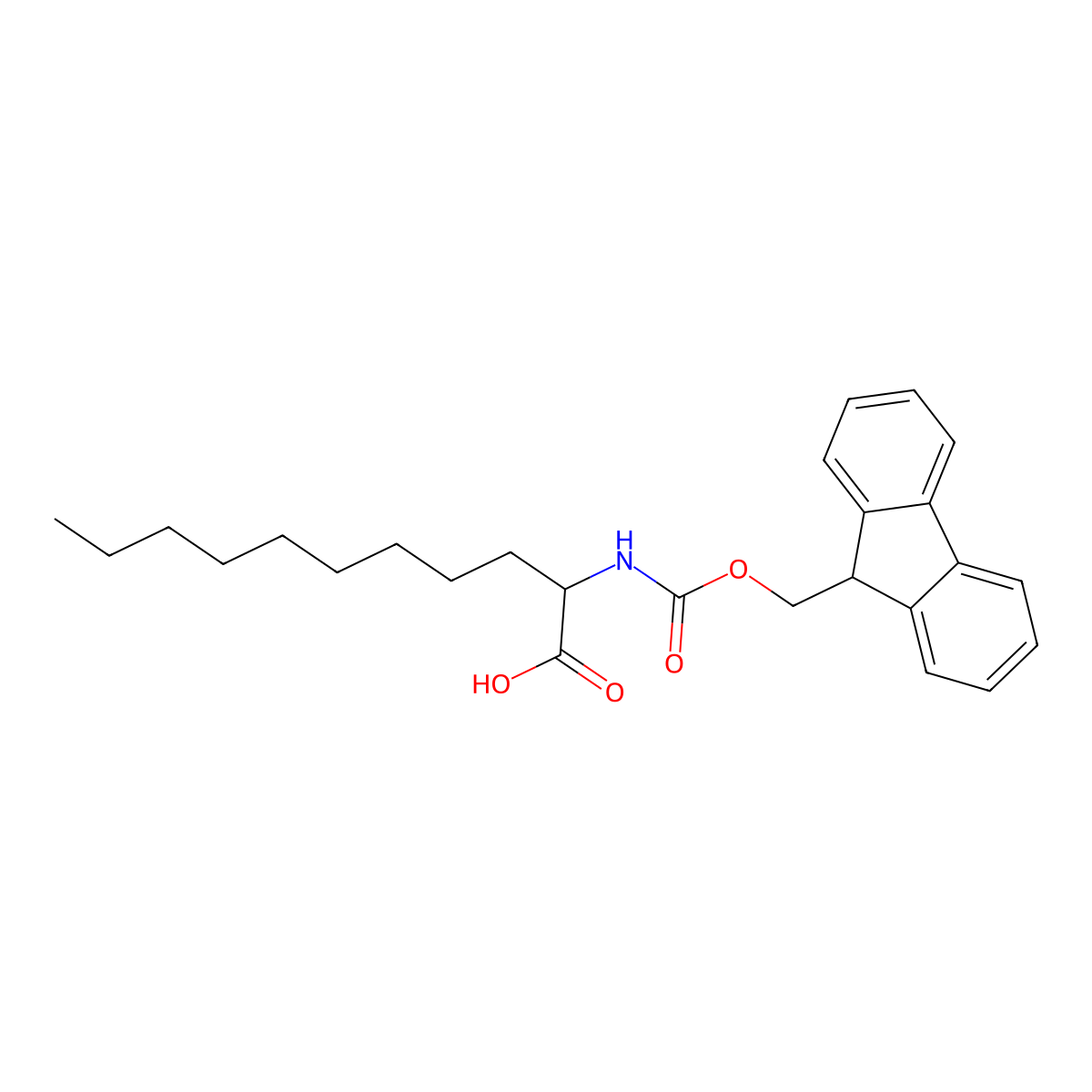 (2S)-2-(Fmoc-amino)undecanoic acid molecular structure, CAS 1443546-27-7