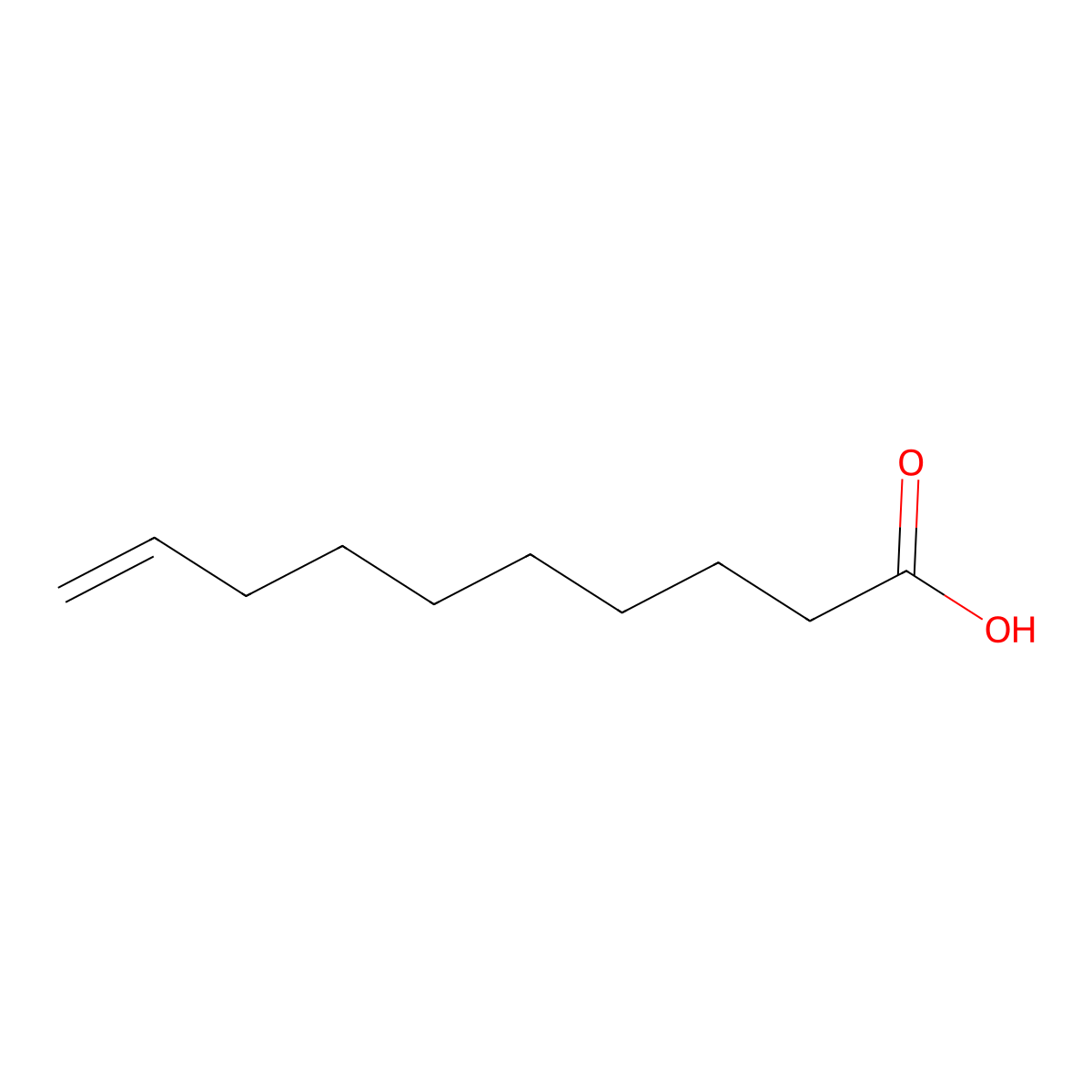 9-Decenoic acid molecular structure, CAS 14436-32-9