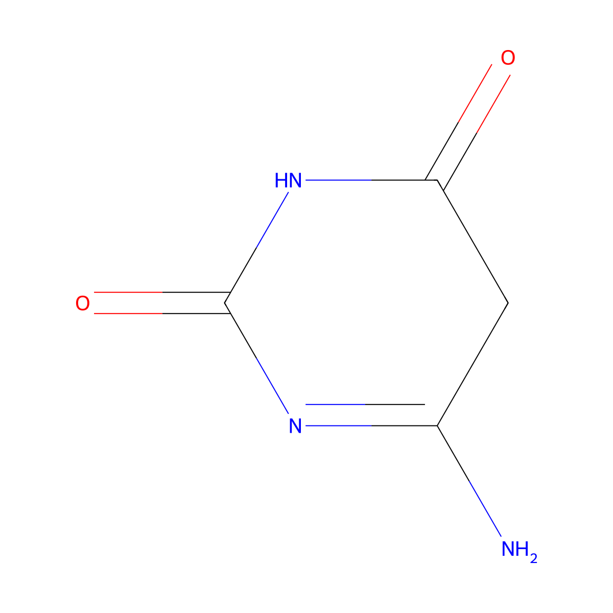 6-Amino-2,4(3H,5H)-pyrimidinedione molecular structure, CAS 14436-34-1
