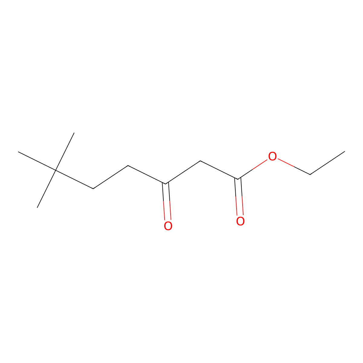 Ethyl 6,6-dimethyl-3-oxoheptanoate molecular structure, CAS 144363-49-5