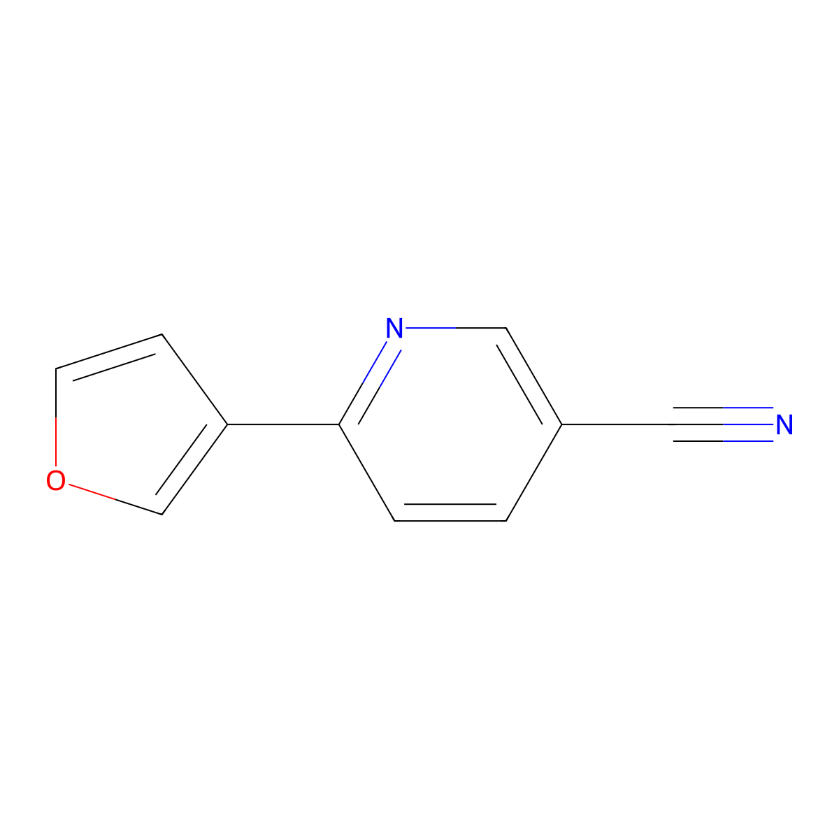 6-(Furan-3-yl)nicotinonitrile molecular structure, CAS 1443643-97-7