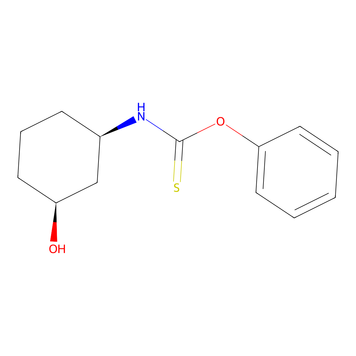 O-phenyl ((1r,3s)-3-hydroxycyclohexyl)carbamothioate molecular structure, CAS 1443644-48-1