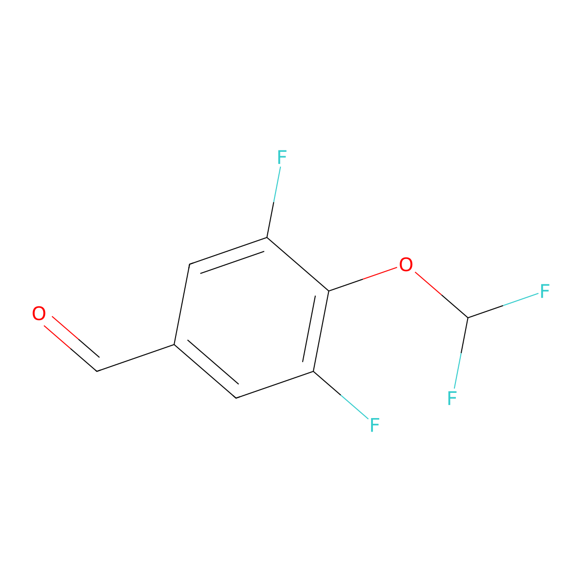 4-(Difluoromethoxy)-3,5-difluorobenzaldehyde molecular structure, CAS 1443663-54-4