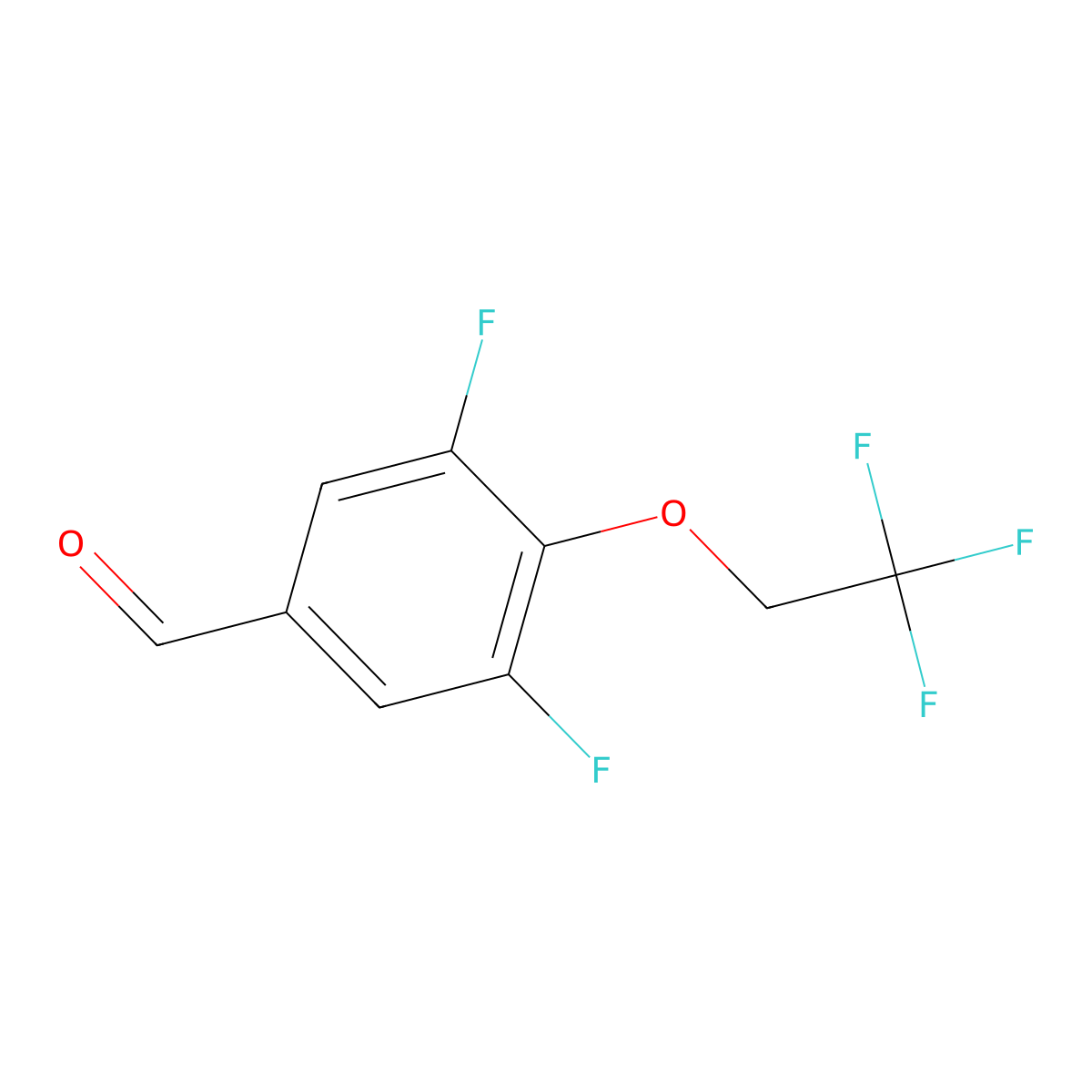 3,5-Difluoro-4-(2,2,2-trifluoroethoxy)benzaldehyde molecular structure, CAS 1443666-12-3