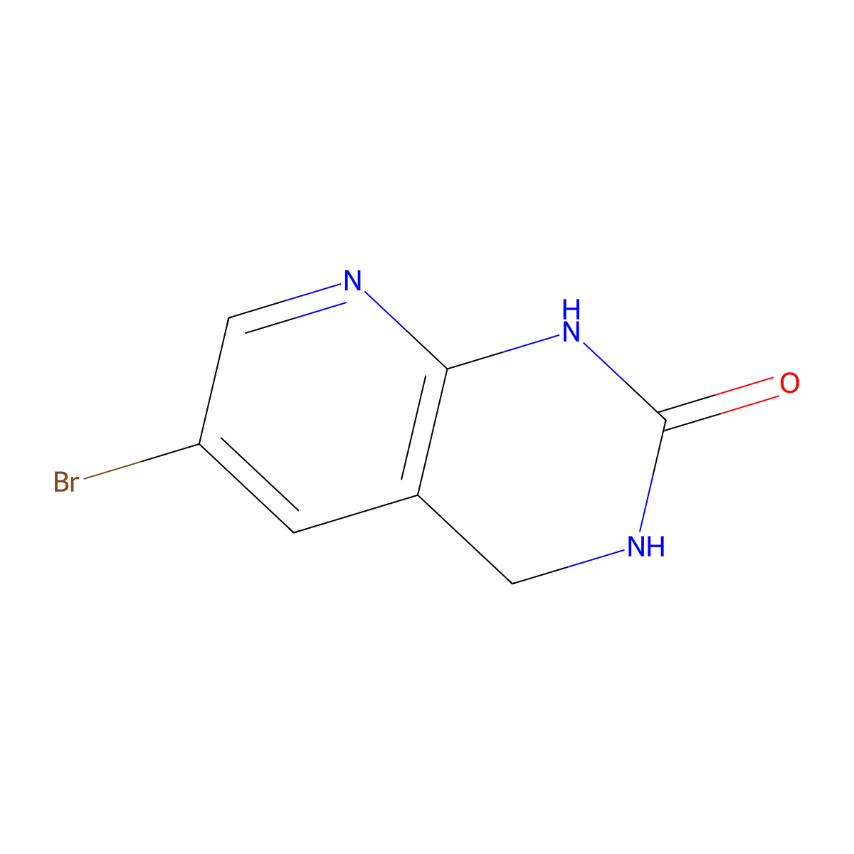 6-bromo-1H,2H,3H,4H-pyrido(2,3-d)pyrimidin-2-one molecular structure, CAS 1443677-11-9