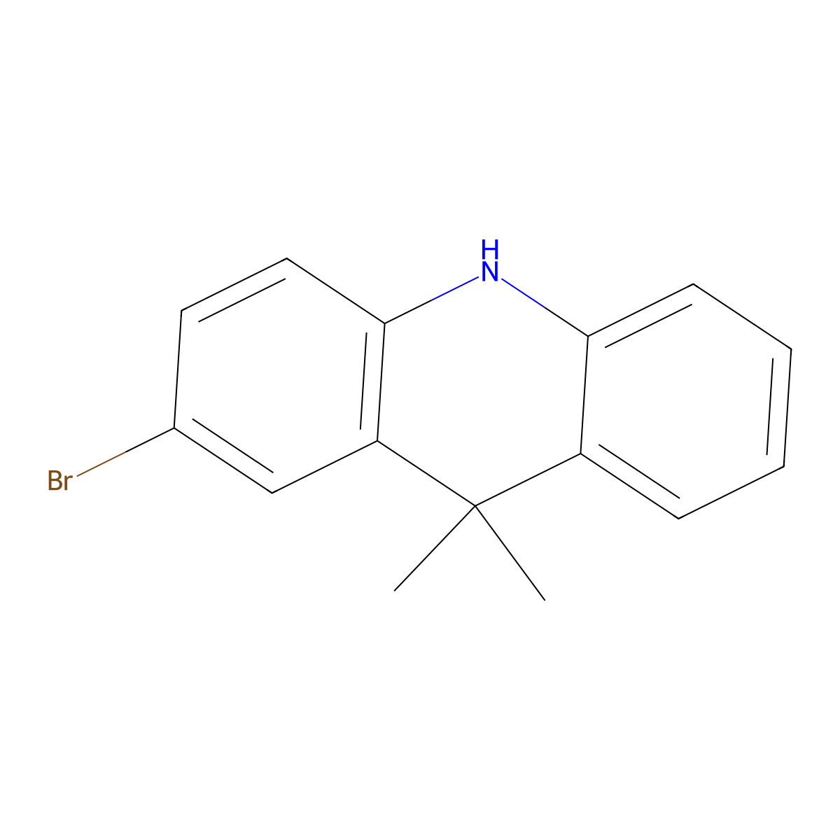 2-Bromo-9,9-dimethyl-9,10-dihydroacridine molecular structure, CAS 1443680-94-1