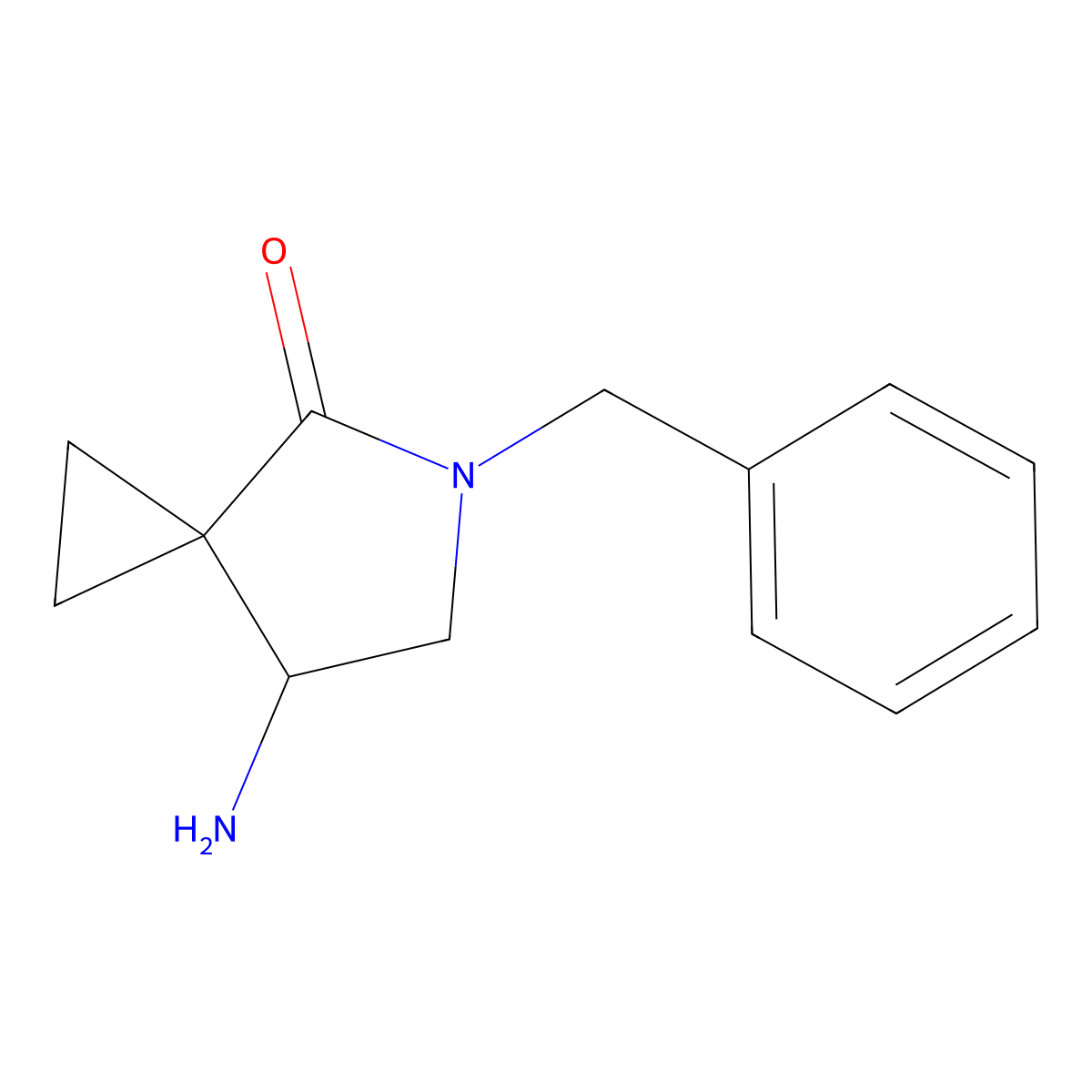 7-Amino-5-benzyl-5-azaspiro[2.4]heptan-4-one molecular structure, CAS 144371-39-1