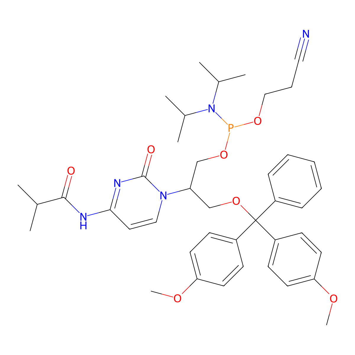 isoGNA C(iBu) amidite molecular structure, CAS 1443744-42-0