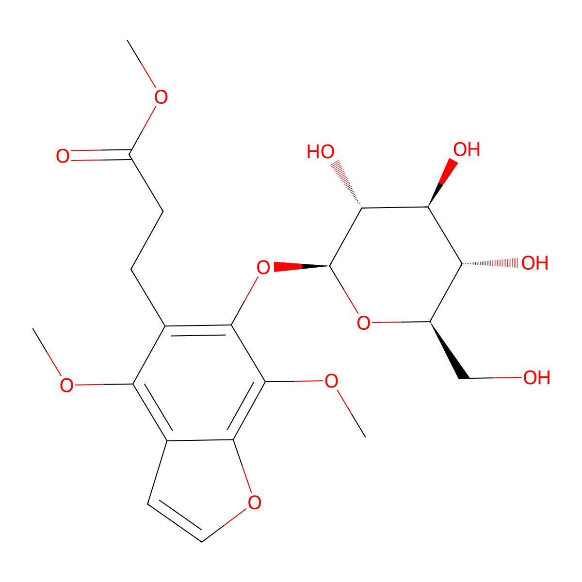 Methylpicraquassioside B molecular structure, CAS 1443757-89-8