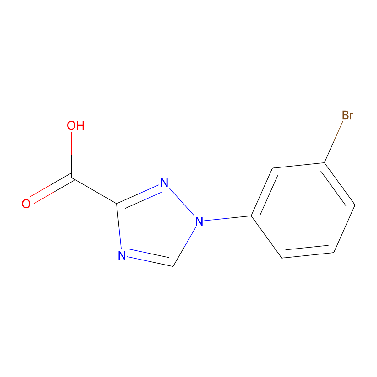 1-(3-Bromo-phenyl)-1H-[1,2,4]-triazole-3-carboxylic acid molecular structure, CAS 1443758-90-4