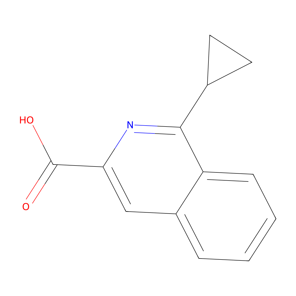1-Cyclopropyl-isoquinoline-3-carboxylic acid molecular structure, CAS 1443759-13-4