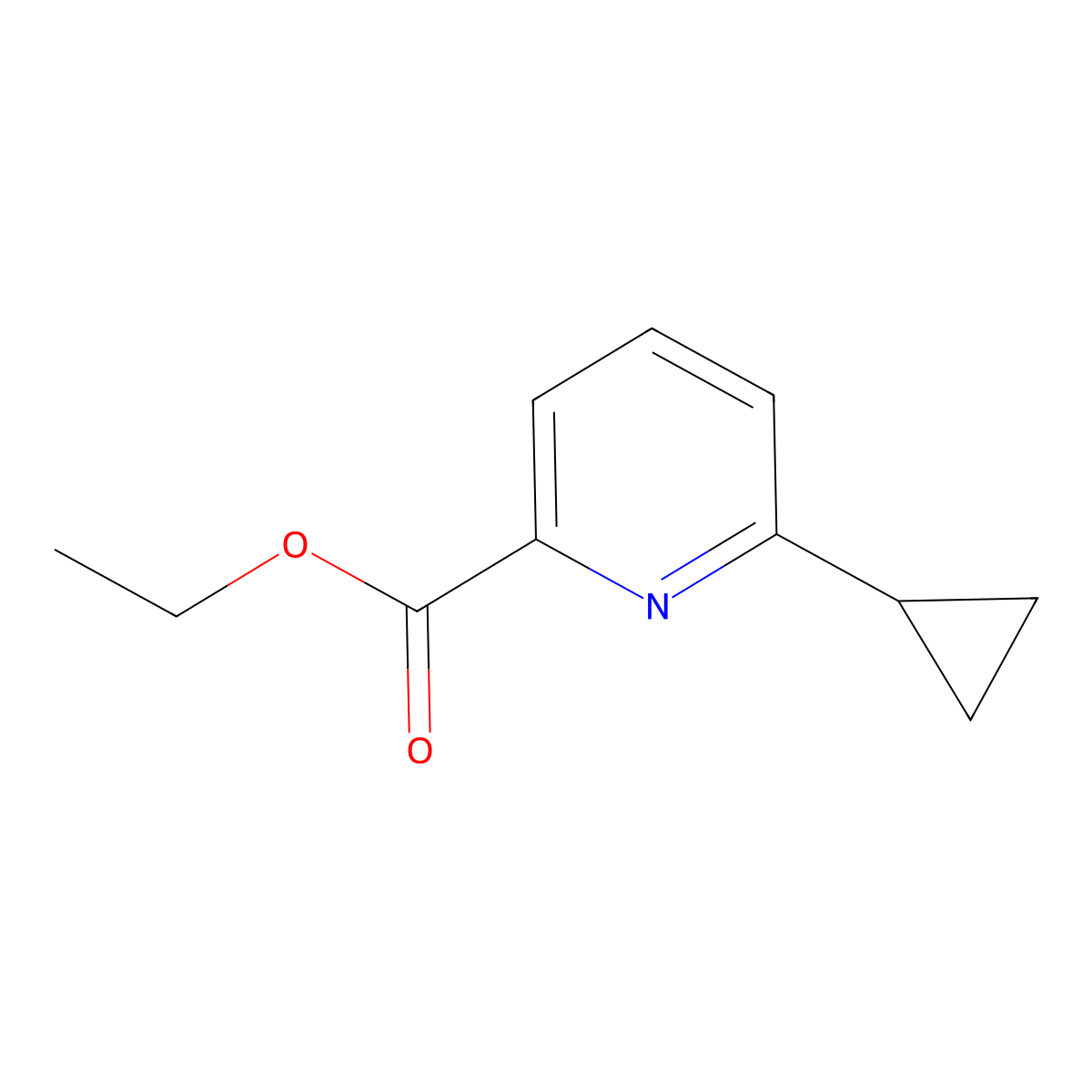 Ethyl 6-cyclopropylpicolinate molecular structure, CAS 1443759-36-1