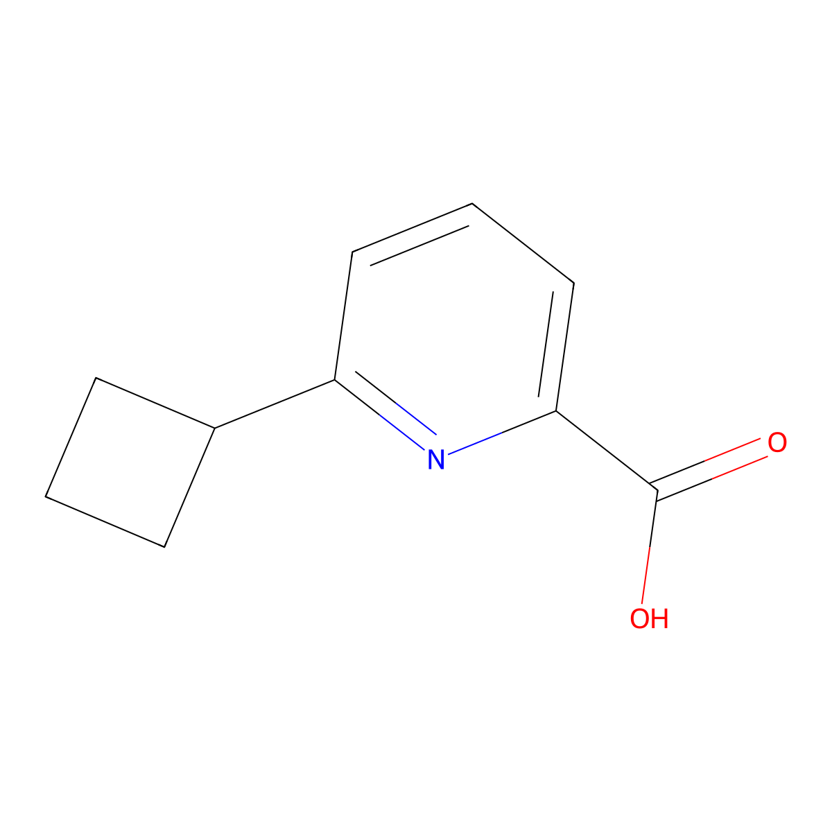 6-Cyclobutylpicolinic acid molecular structure, CAS 1443759-37-2