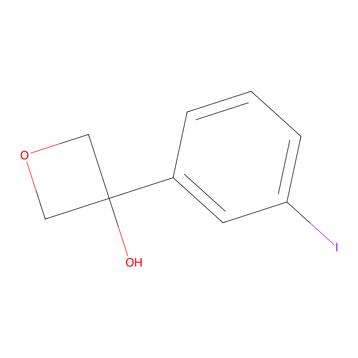 3-(3-Iodophenyl)-3-oxetanol molecular structure, CAS 1443759-38-3