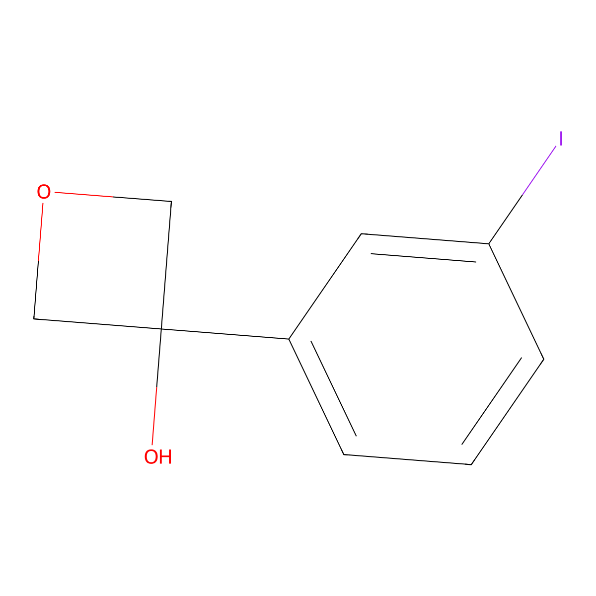 3-(3-Iodophenyl)-3-oxetanol molecular structure, CAS 1443759-38-3