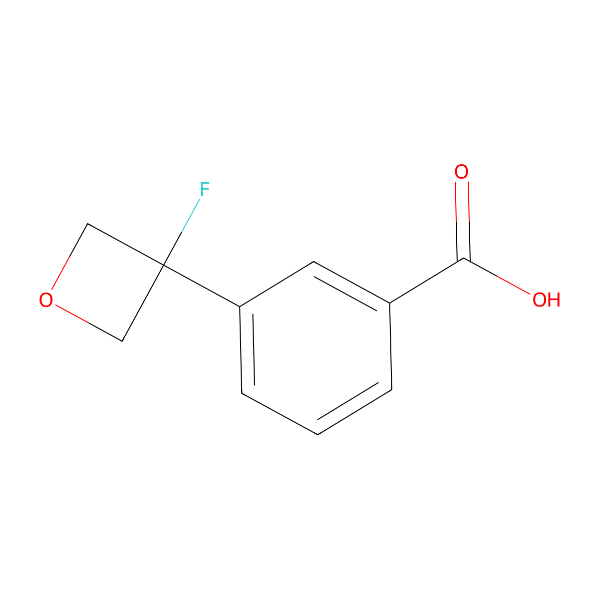 3-(3-Fluorooxetan-3-yl)benzoic acid molecular structure, CAS 1443759-41-8