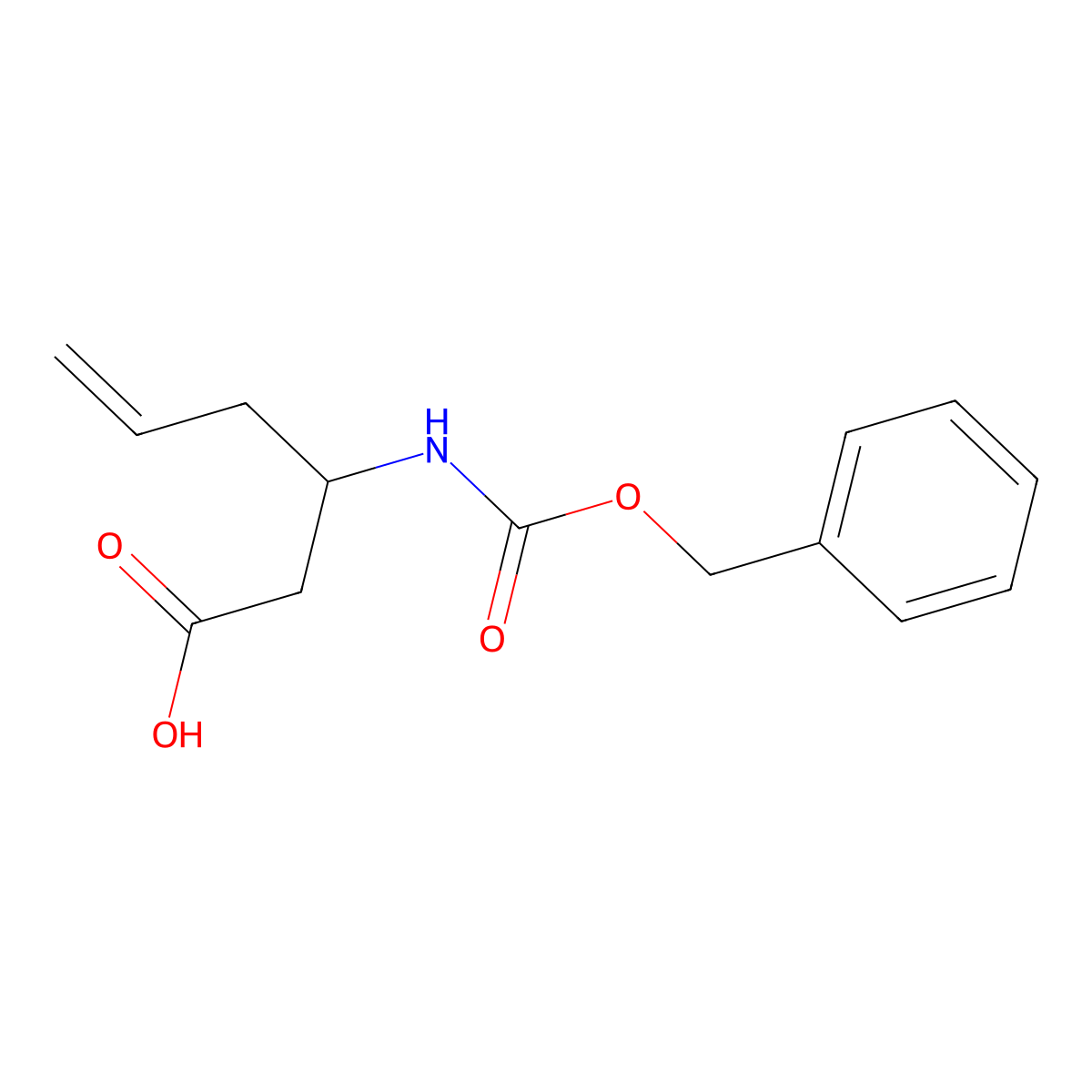 (3S)-3-{[(benzyloxy)carbonyl]amino}hex-5-enoic acid molecular structure, CAS 1443768-95-3