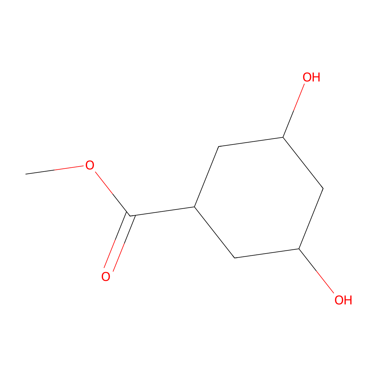 Methyl 3,5-dihydroxycyclohexane-1-carboxylate molecular structure, CAS 1443770-02-2