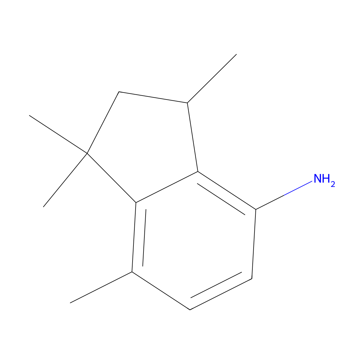 1,1,3,7-Tetramethyl-2,3-dihydro-1H-inden-4-amine molecular structure, CAS 1443773-07-6