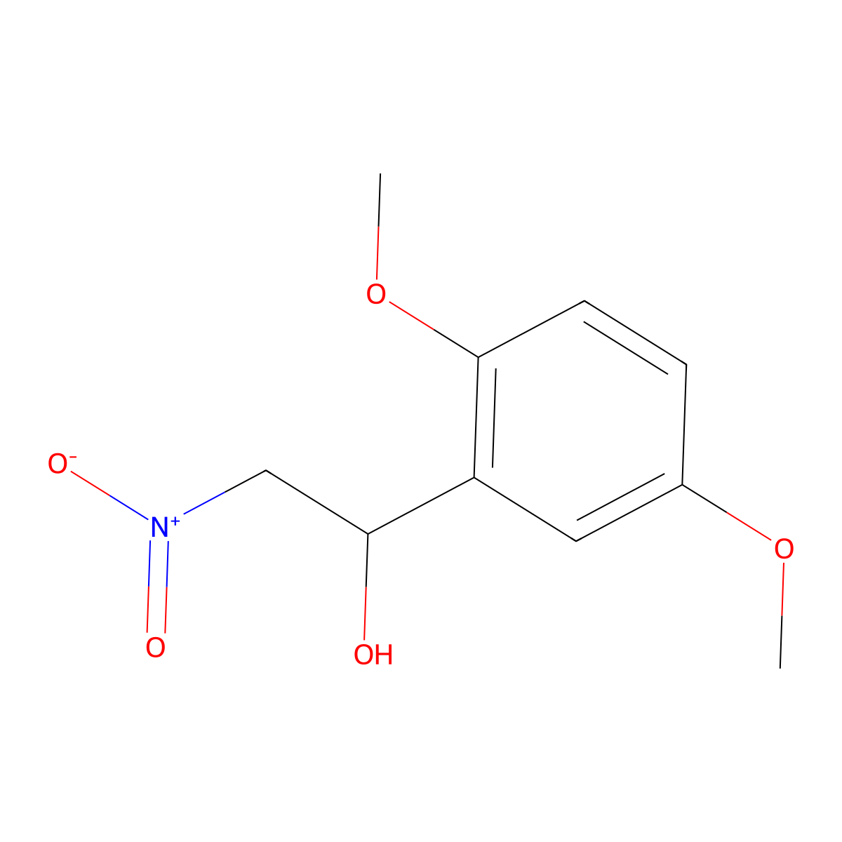 1-(2,5-Dimethoxyphenyl)-2-nitroethan-1-ol molecular structure, CAS 14438-63-2