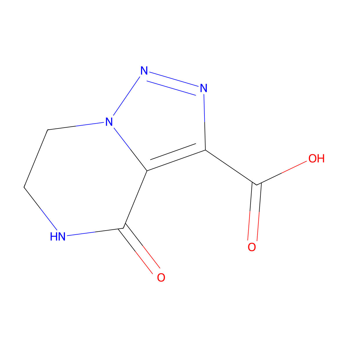 4-Oxo-4,5,6,7-tetrahydro-[1,2,3]triazolo[1,5-a]pyrazine-3-carboxylic acid molecular structure, CAS 1443978-46-8