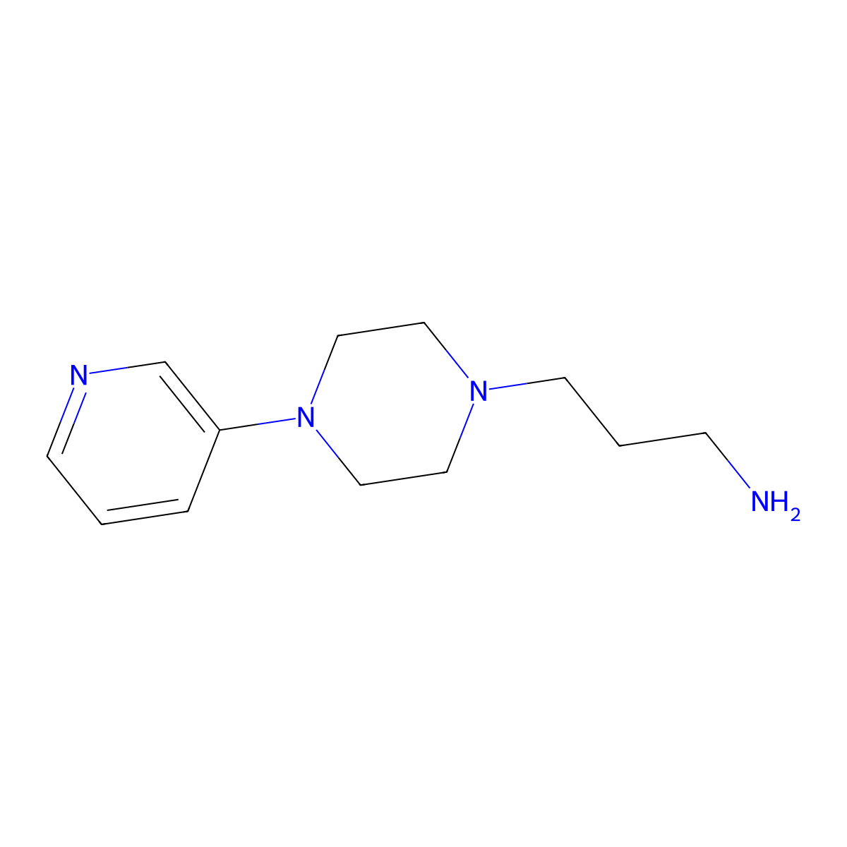 3-(4-Pyridin-3-ylpiperazin-1-yl)propan-1-amine molecular structure, CAS 1443978-65-1